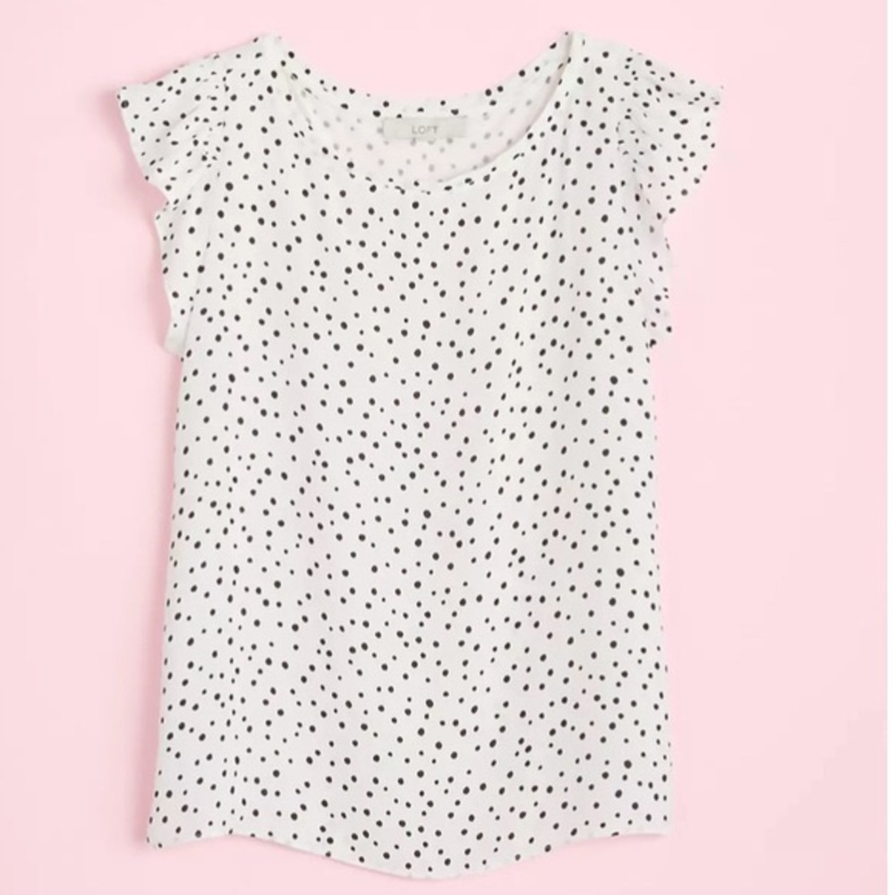 NWOT Loft Dotted Top